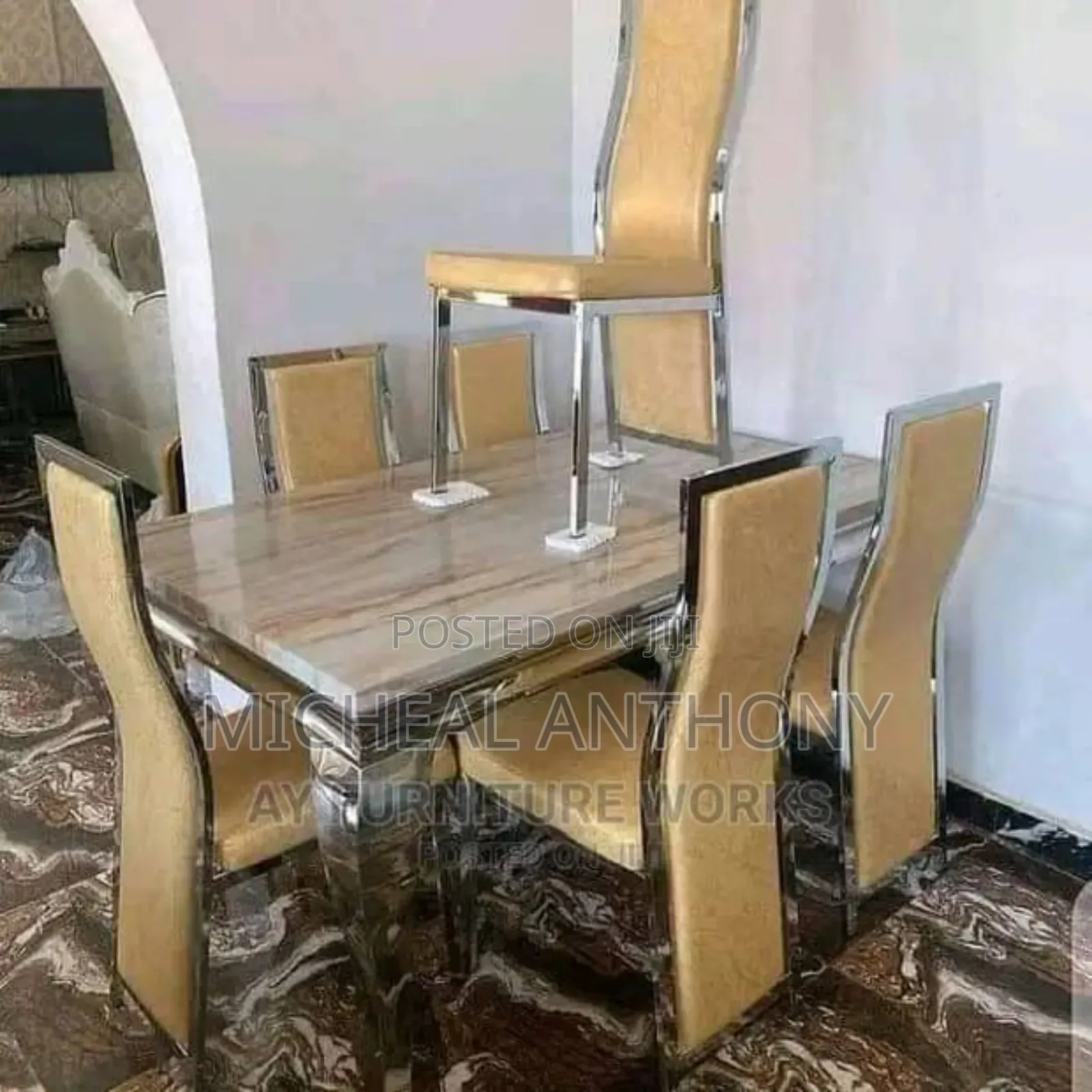 High Quality Dining by Six Marble Top