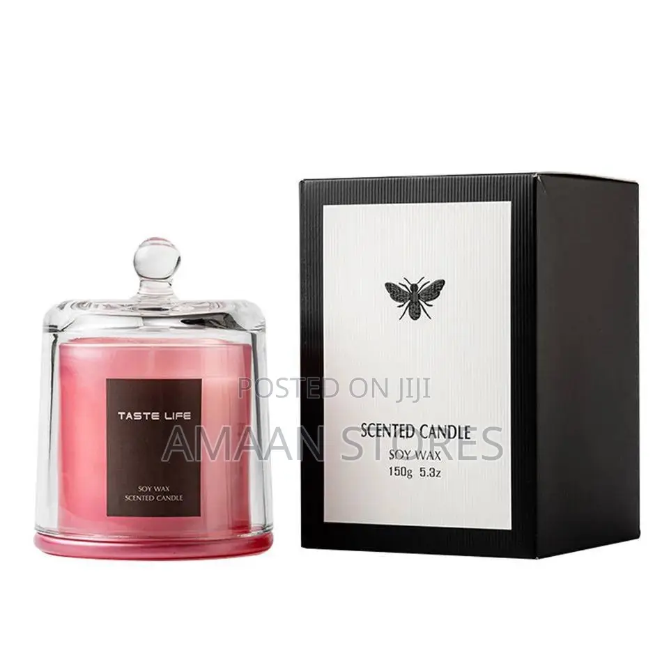 Large Scented Candle Cup in Glass Cup With Lid— Soy Wax 150g