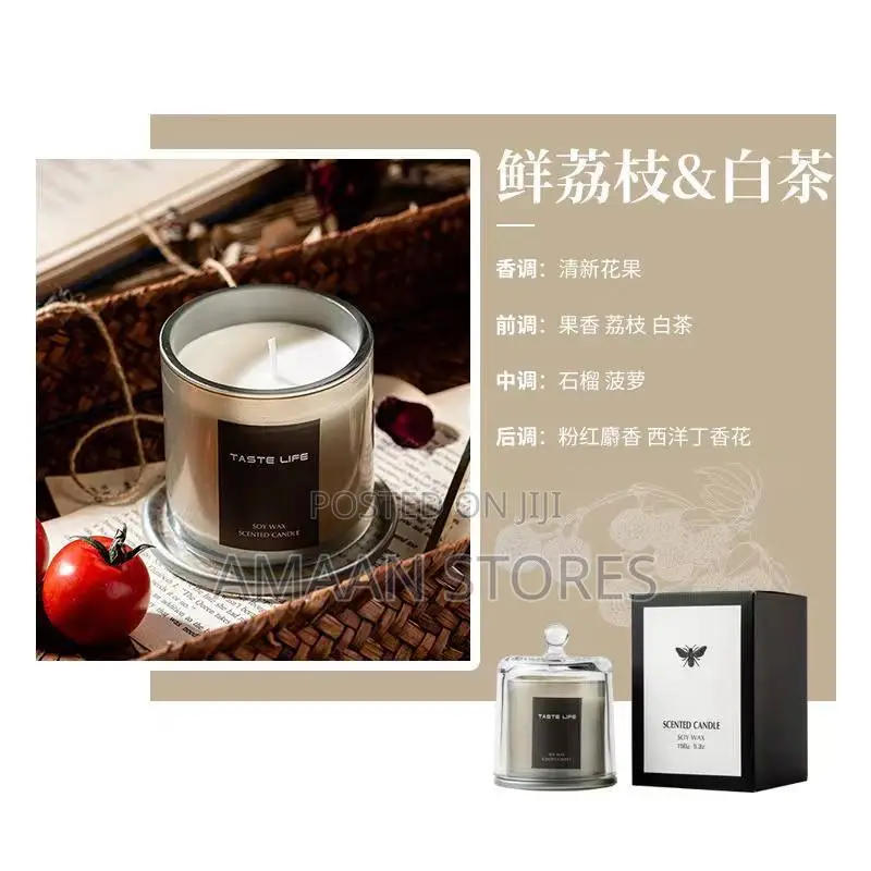 Large Scented Candle Cup in Glass Cup With Lid— Soy Wax 150g
