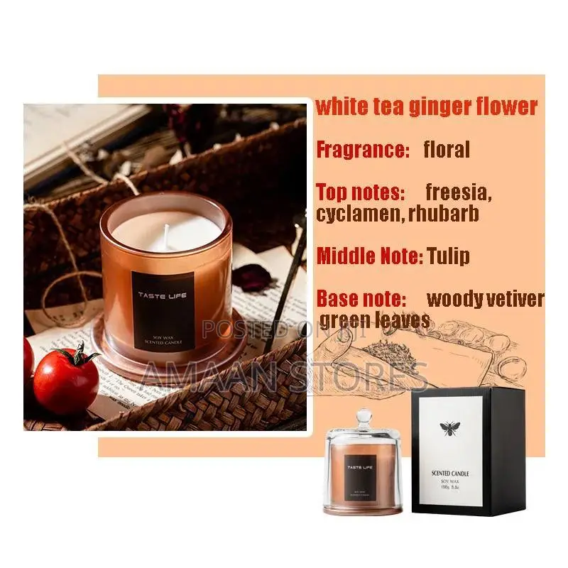 Large Scented Candle Cup in Glass Cup With Lid— Soy Wax 150g