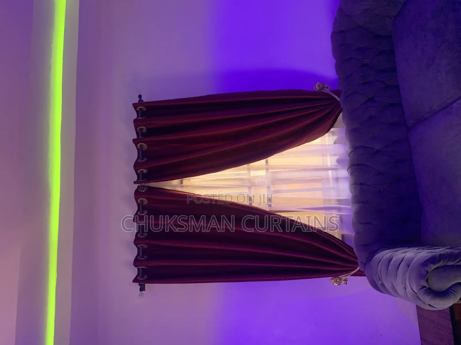 Navy Blue Color Curtain