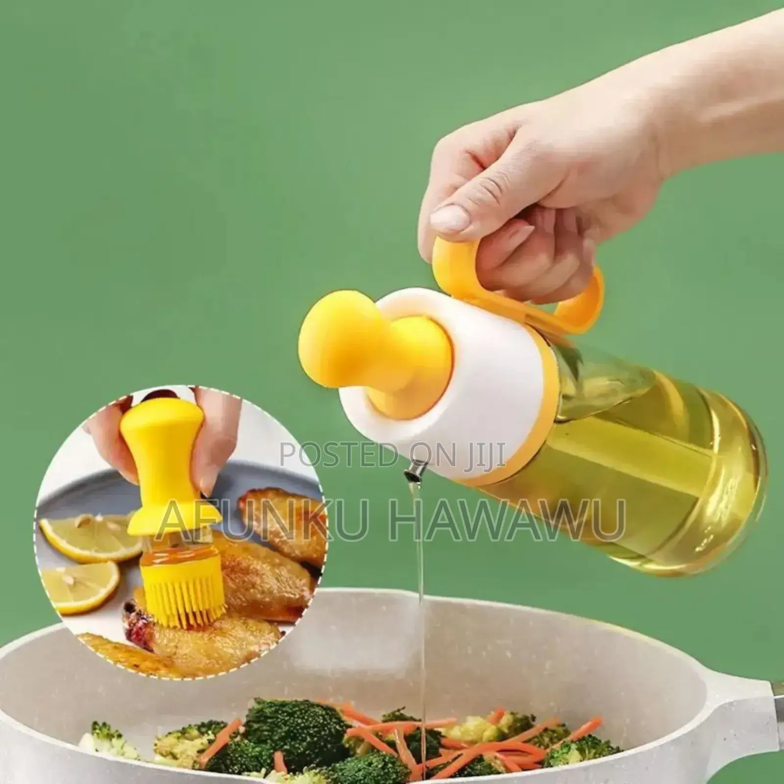 Oil Dispenser Bottle With Silicone Brush