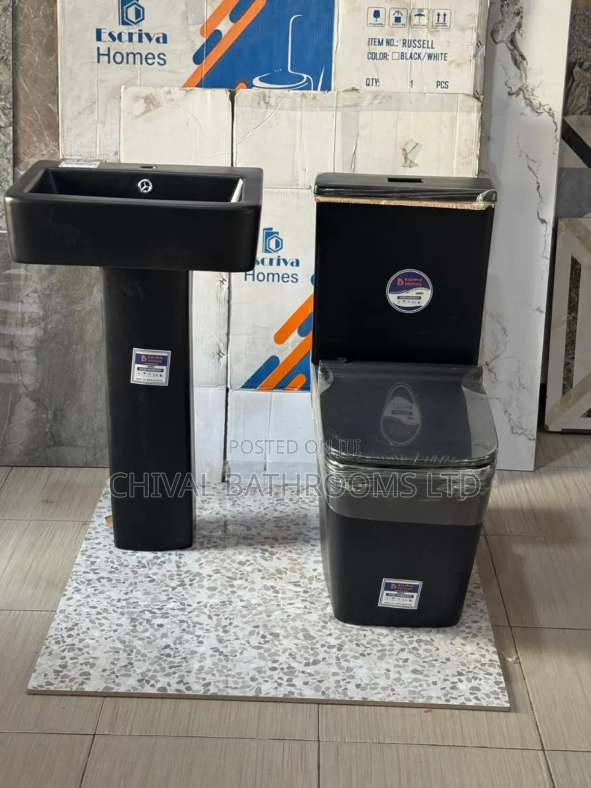 Escriva Black Wc Set