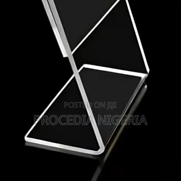 L-Shape Acrylic Display Stand, Paper Sign Holder