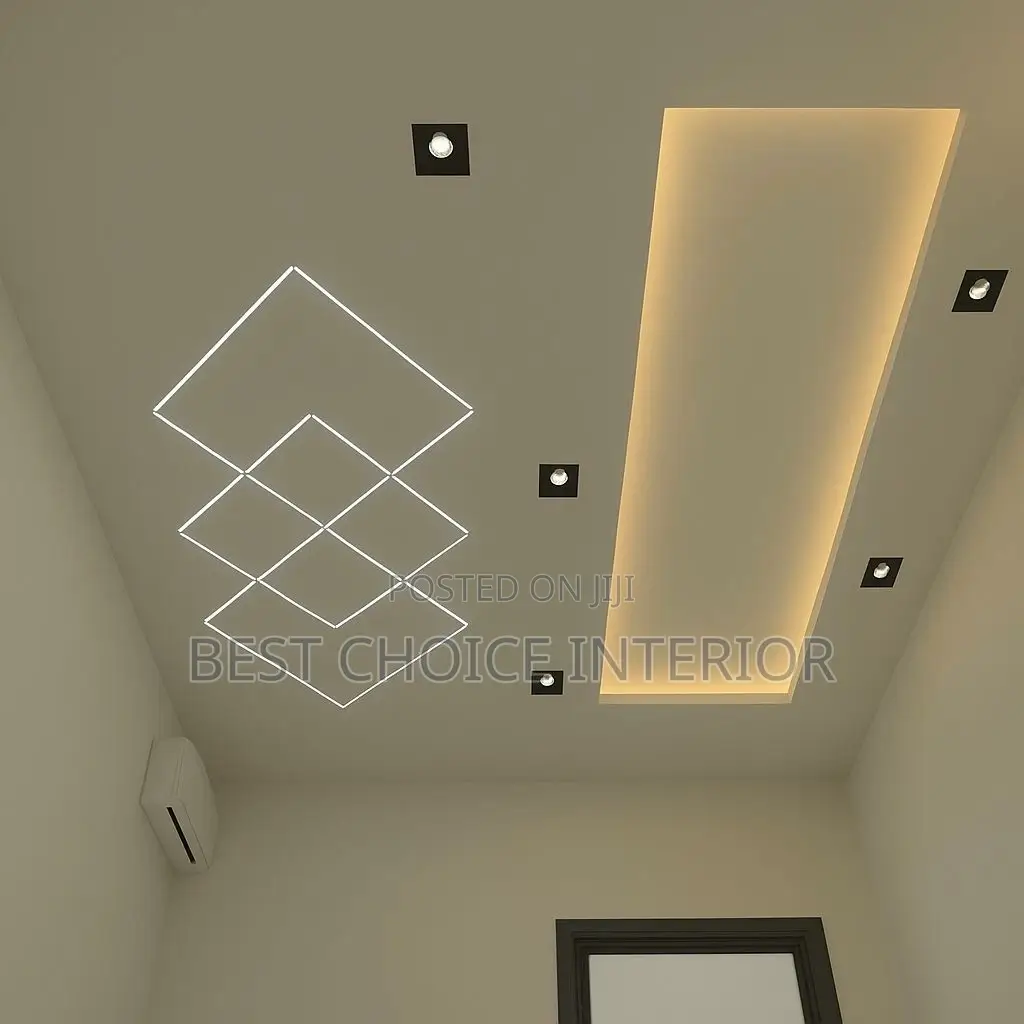 Pop Ceiling Interior Design With Lighting