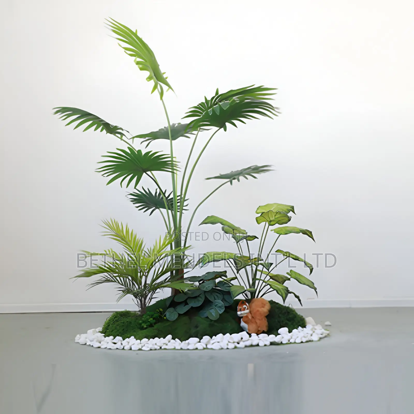 Elegant Indoor Landscaping Design With Decorative Stones