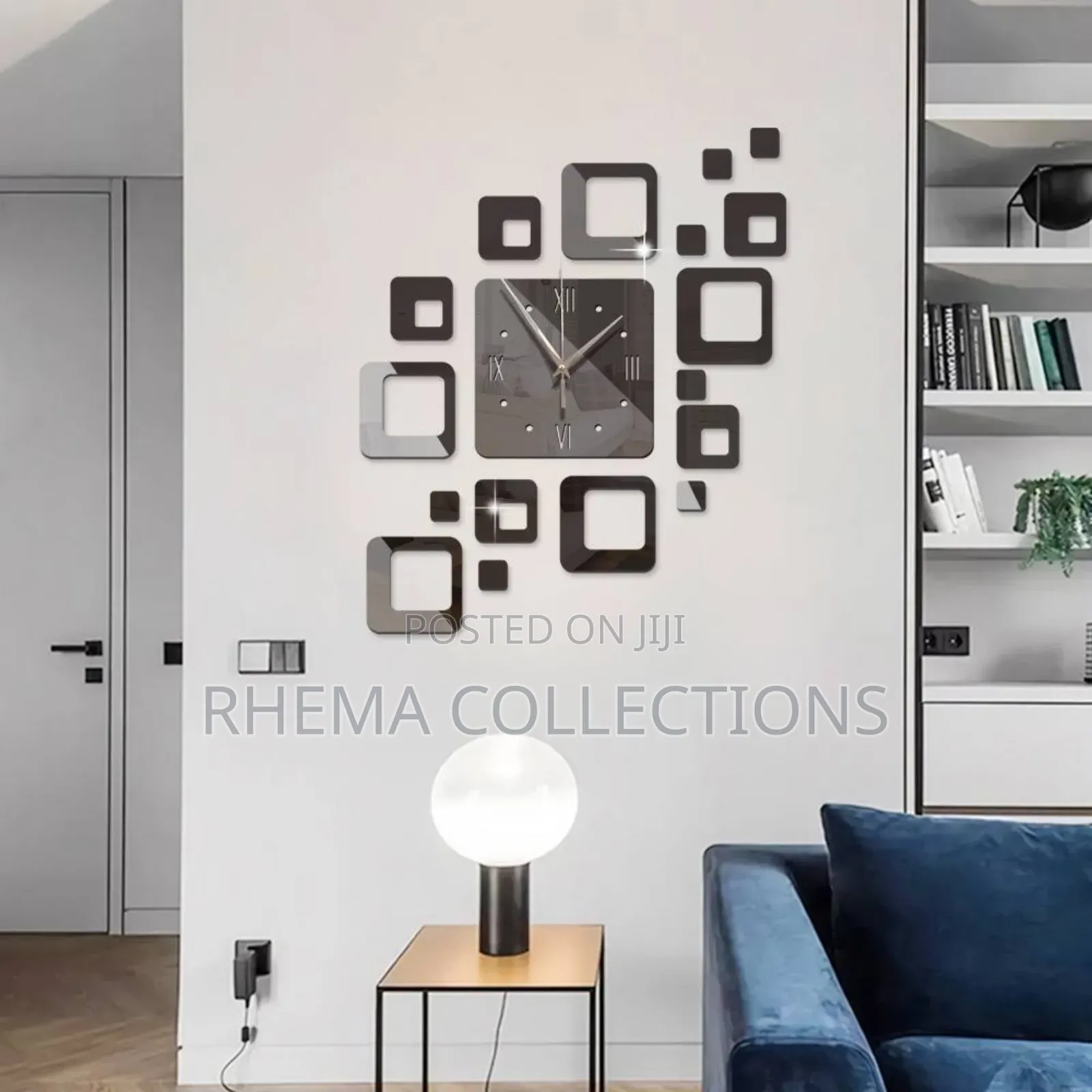 Cubic Shape Design Acrylic Wall Clock