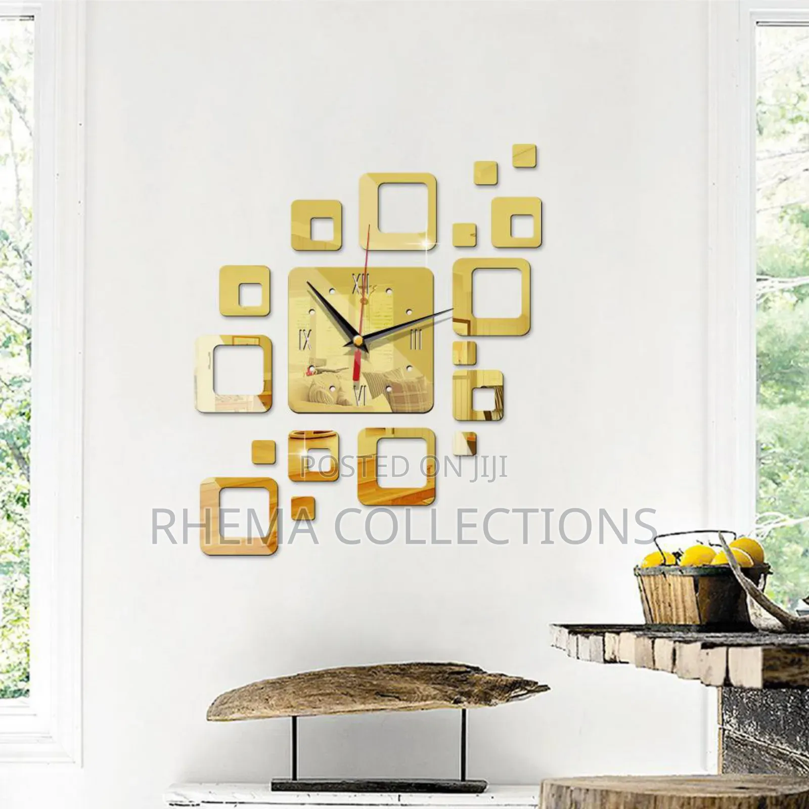 Cubic Shape Design Acrylic Wall Clock