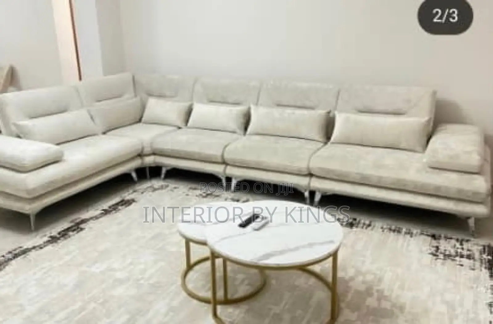 U -Shaped Custom Made Sofa + Center Table Can Be in Colors