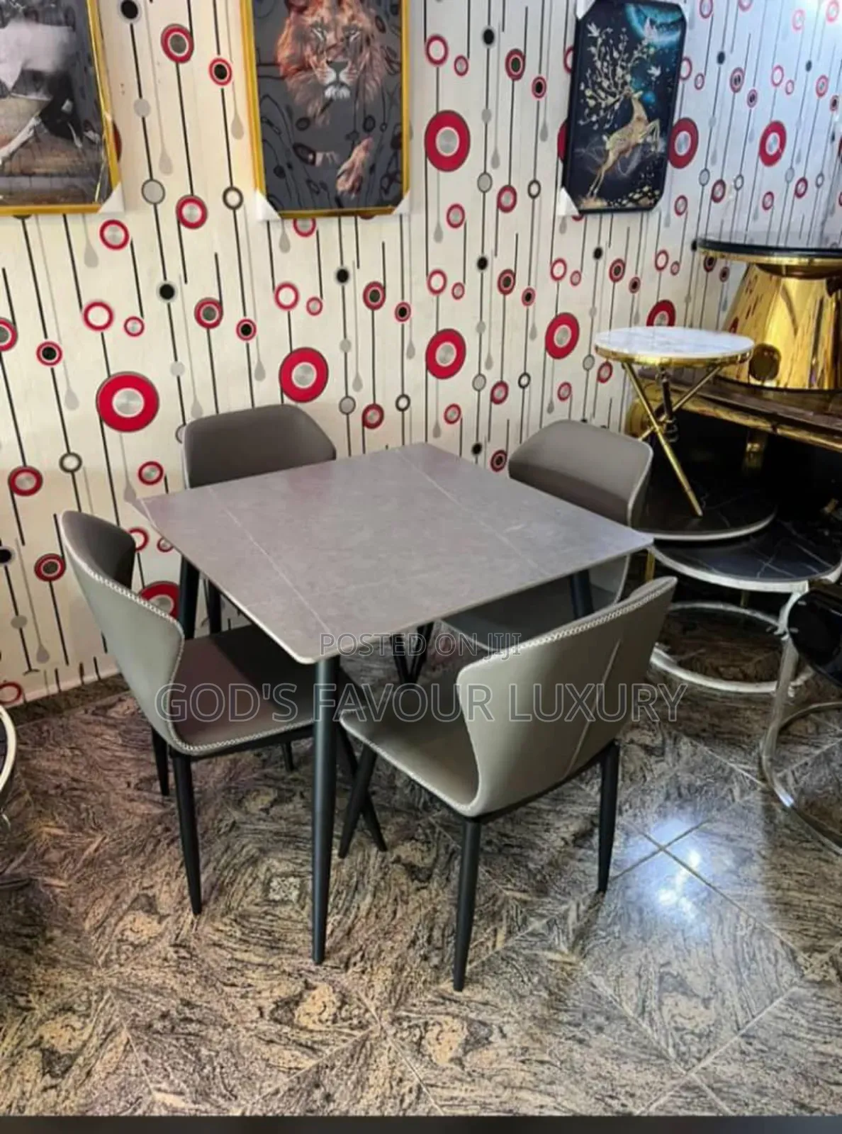 Marble Dinning Table and Chairs.