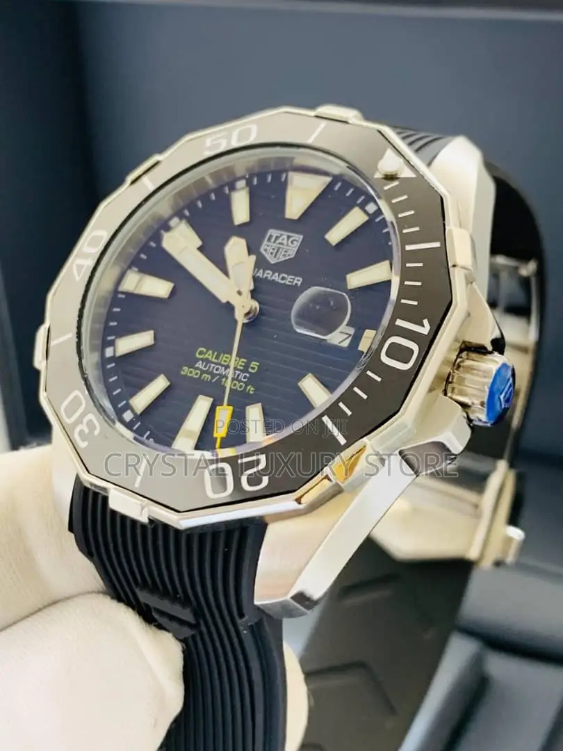 Tag Heuer Quality Luxury Men Rubber Strap Wristwatch