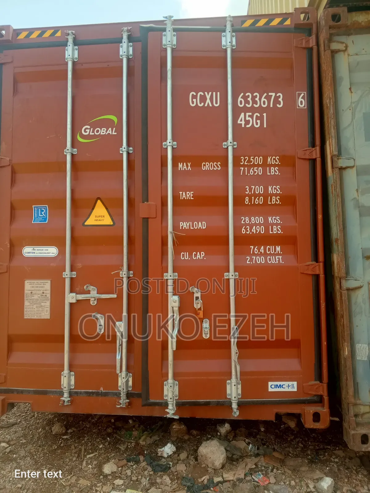 Brand New 40ft for Sale Grada 1 Standard