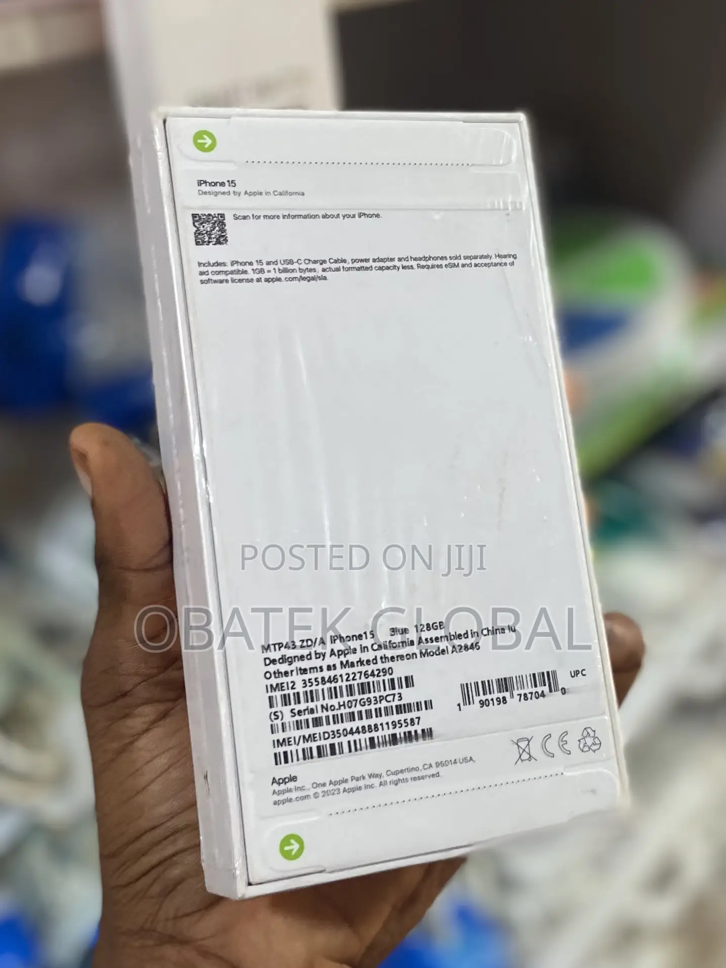 New Apple iPhone 15 128 GB Blue
