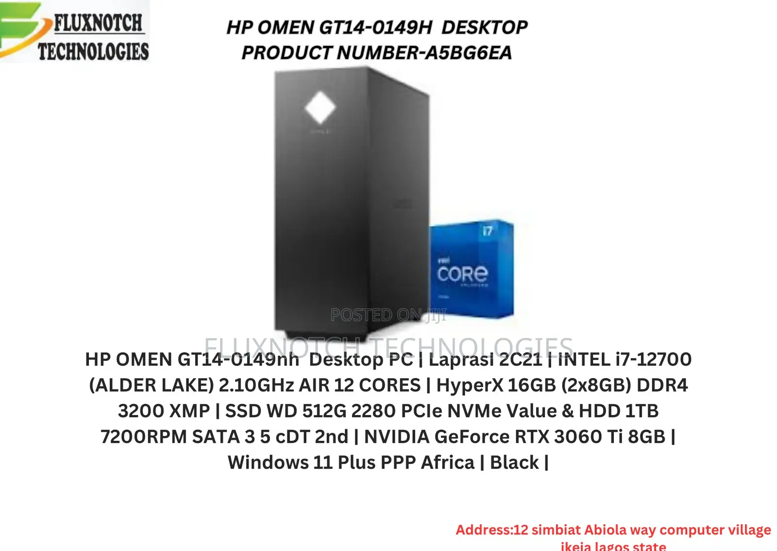 New Desktop Computer HP Omen 25L 16GB Intel Core I7 SSD 512GB