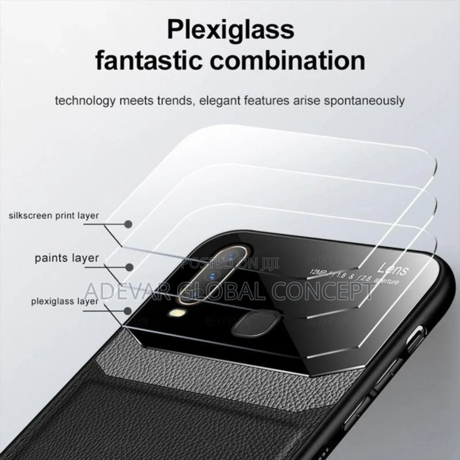 Vivo Y50 Y30 Soft Frame Protection Back Leather Pouch Case