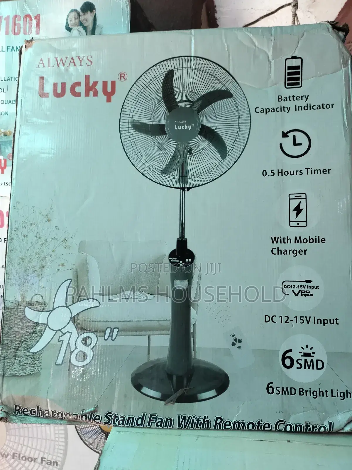 Rechargeable 18" Standing Fan