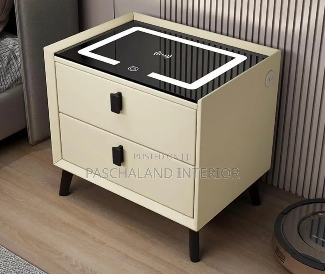 Smart Bedside Drawer With Fingerprint,Charge and Bluetooth