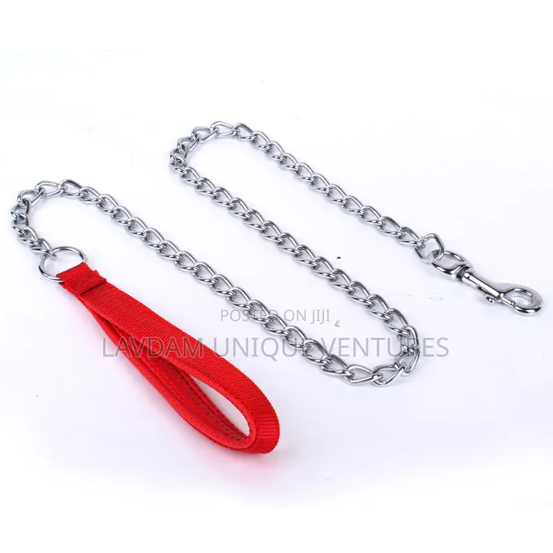 Heavy-Duty Dog Chain Padded Leash Handle and Padded Collar