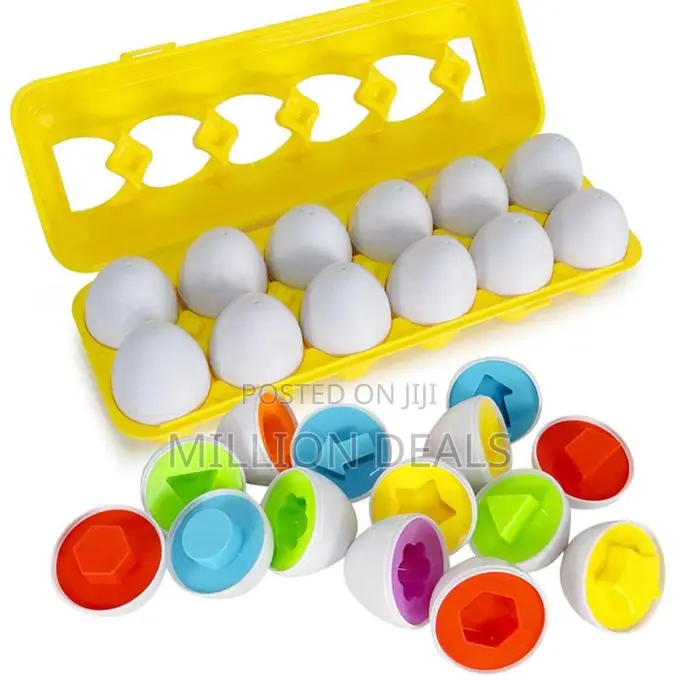 12 PCS Egg Shape Color Matching Kids Toy