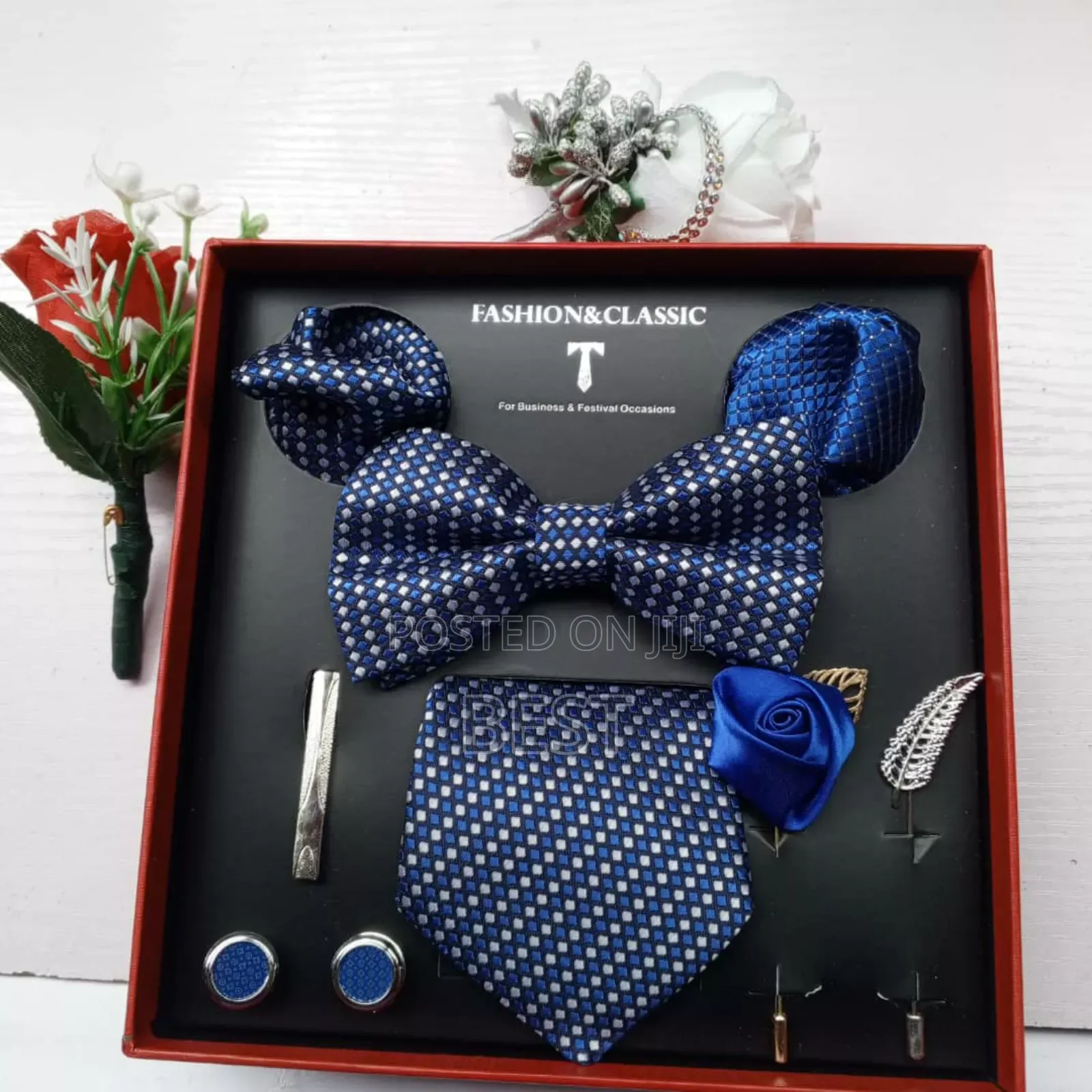 Luxury Gifts Set of Long Tie Bow Tie
