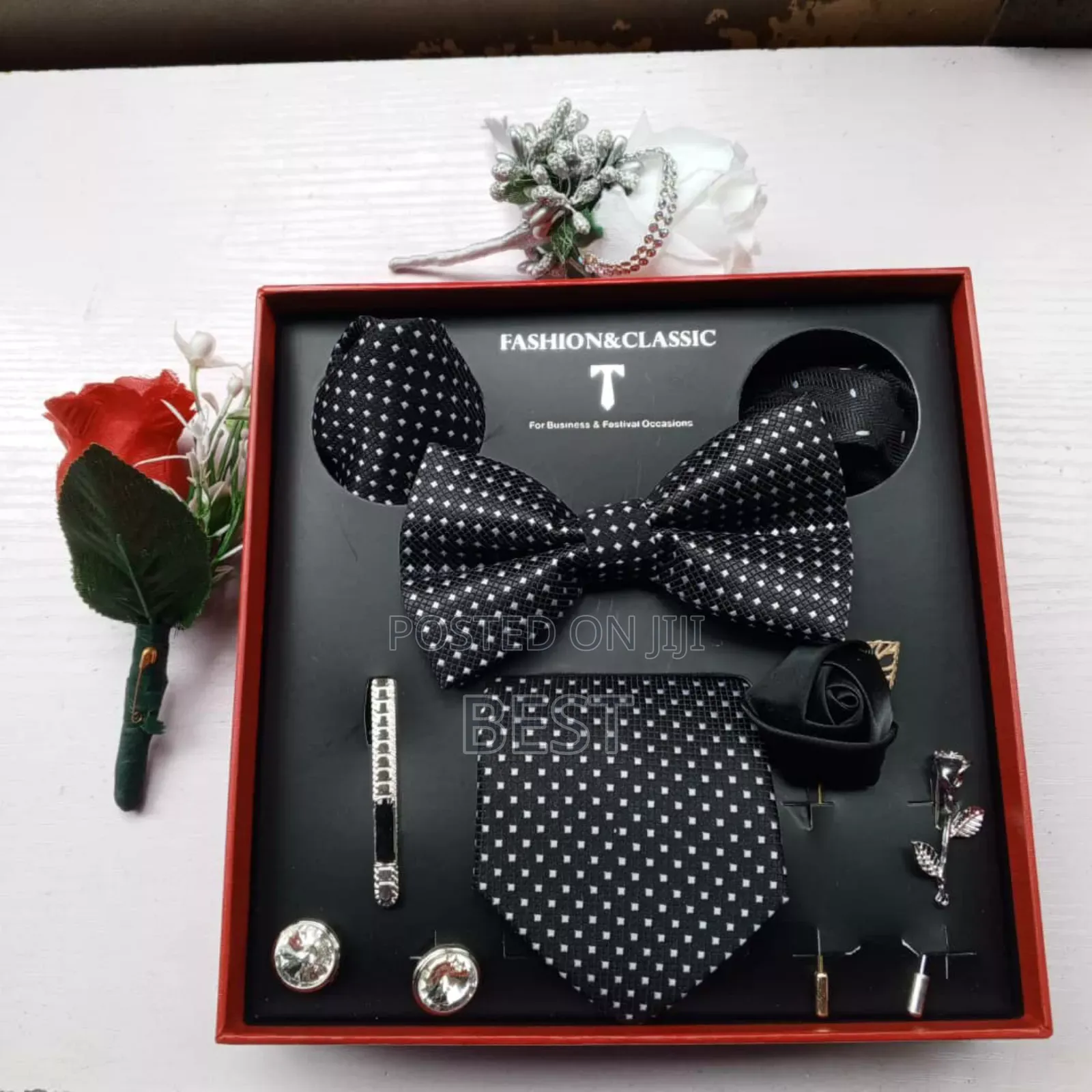 Luxury Gifts Set of Long Tie Bow Tie