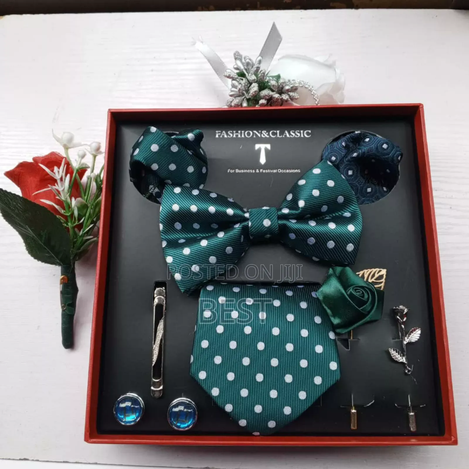 Luxury Gifts Set of Long Tie Bow Tie