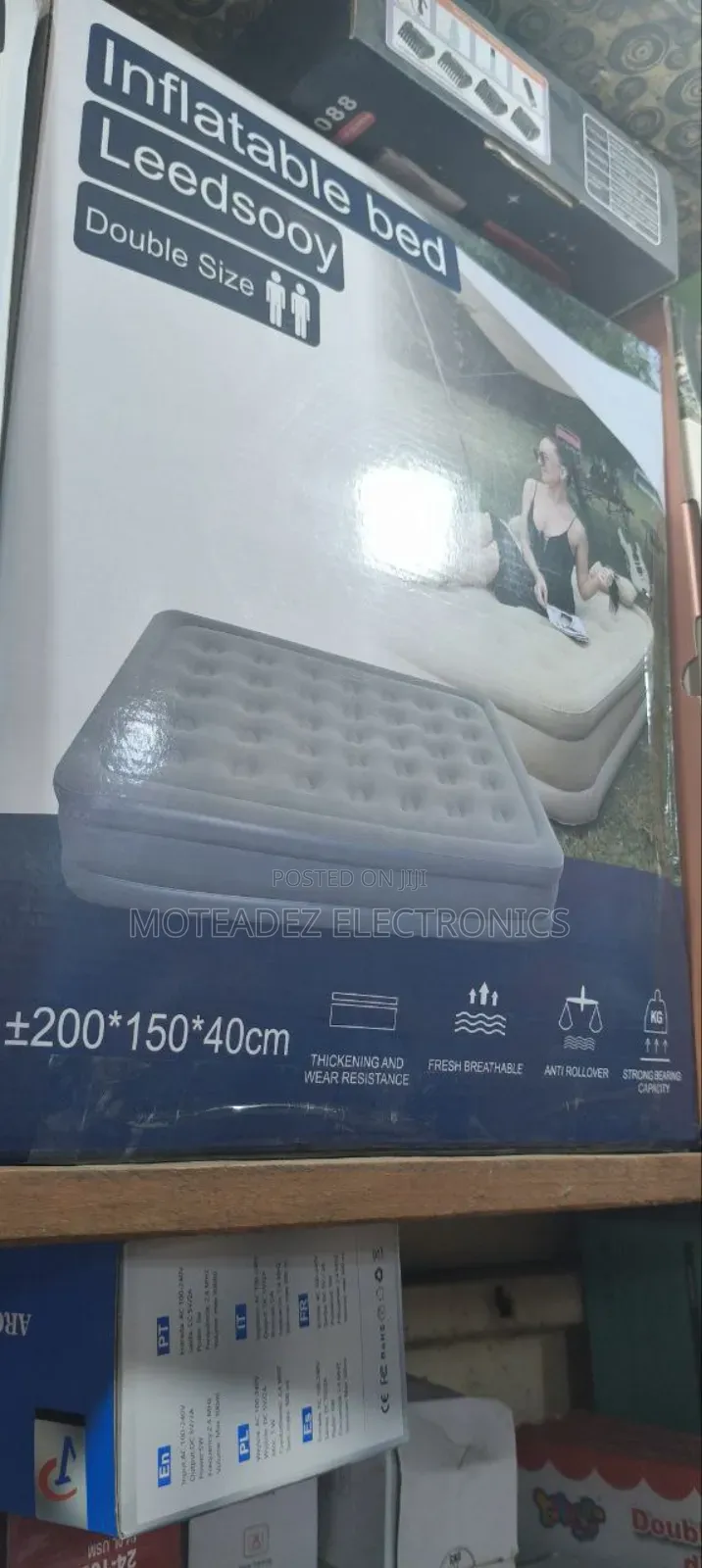 Leedsooy 6by7 Double Size Inflatable Heavy Duty Air Mattress With Pump