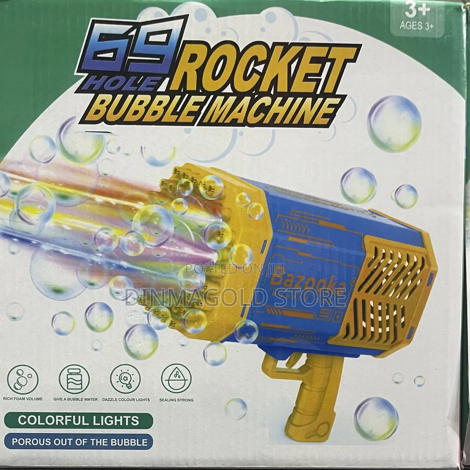 69 Holes Rocket Electric Bubble Gun Gatlin Bubble Gun