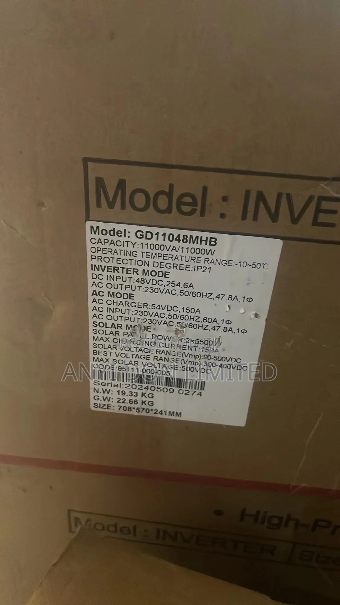 11kva Hz Hybrid Inverter 48v