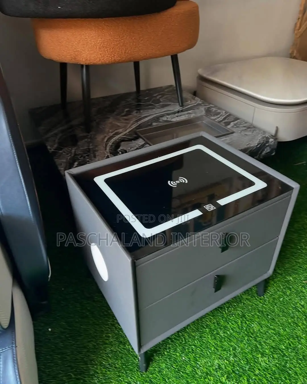 Smart Bedside Drawer With Fingerprint,Charge and Bluetooth