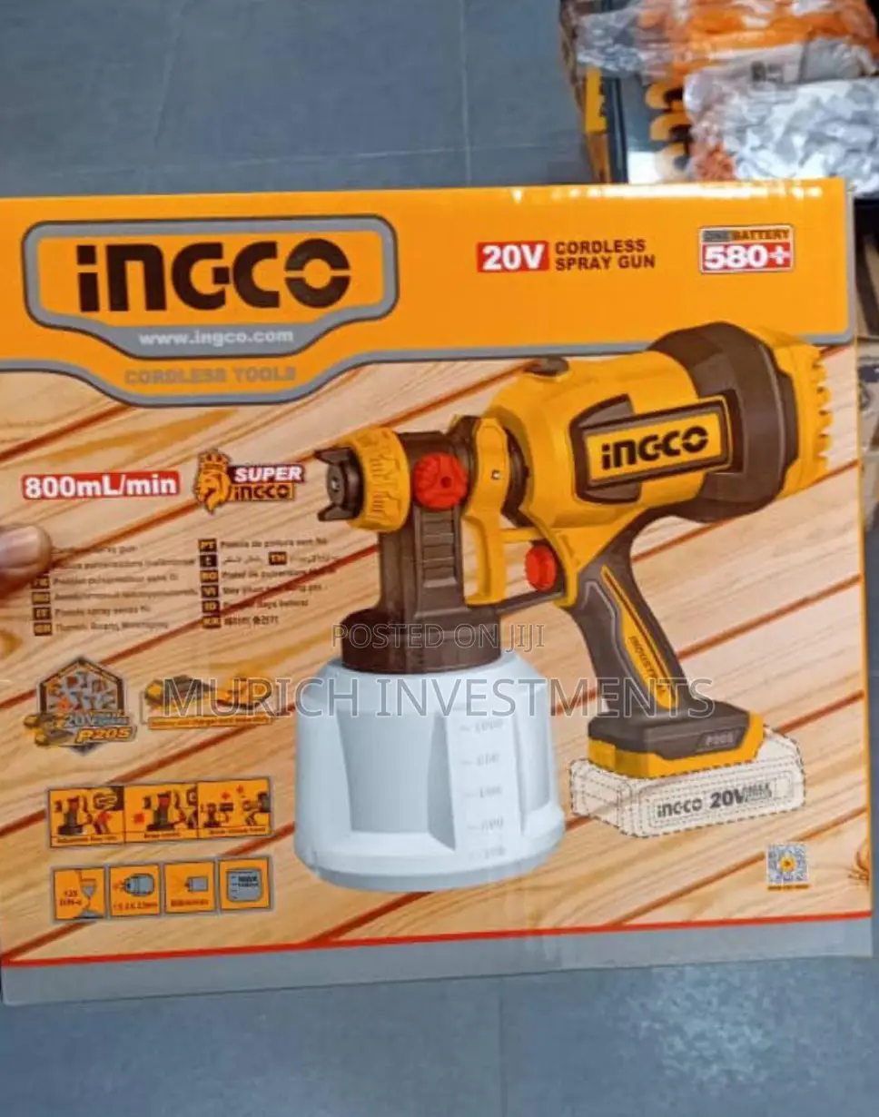 Ingco Cordless Spray Gun With Battery and Charger