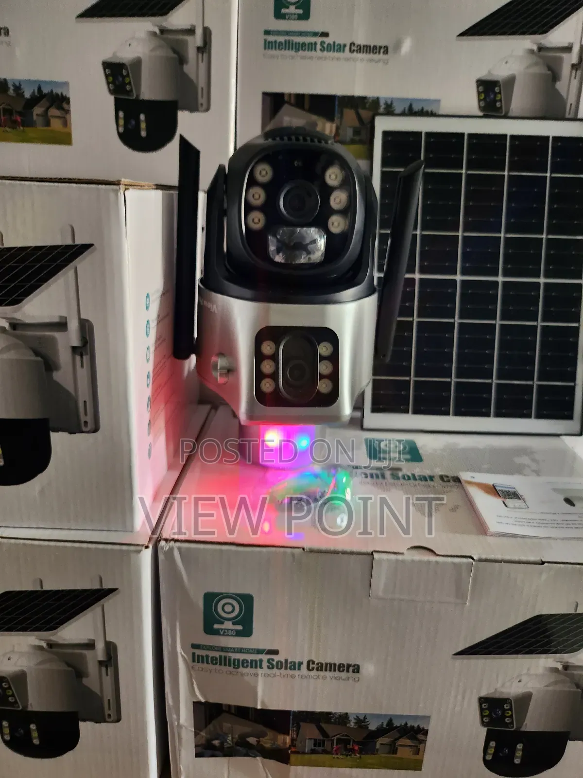 Dual Lens Solar Powered Smart Alarm Ptz Security Camera 8mp