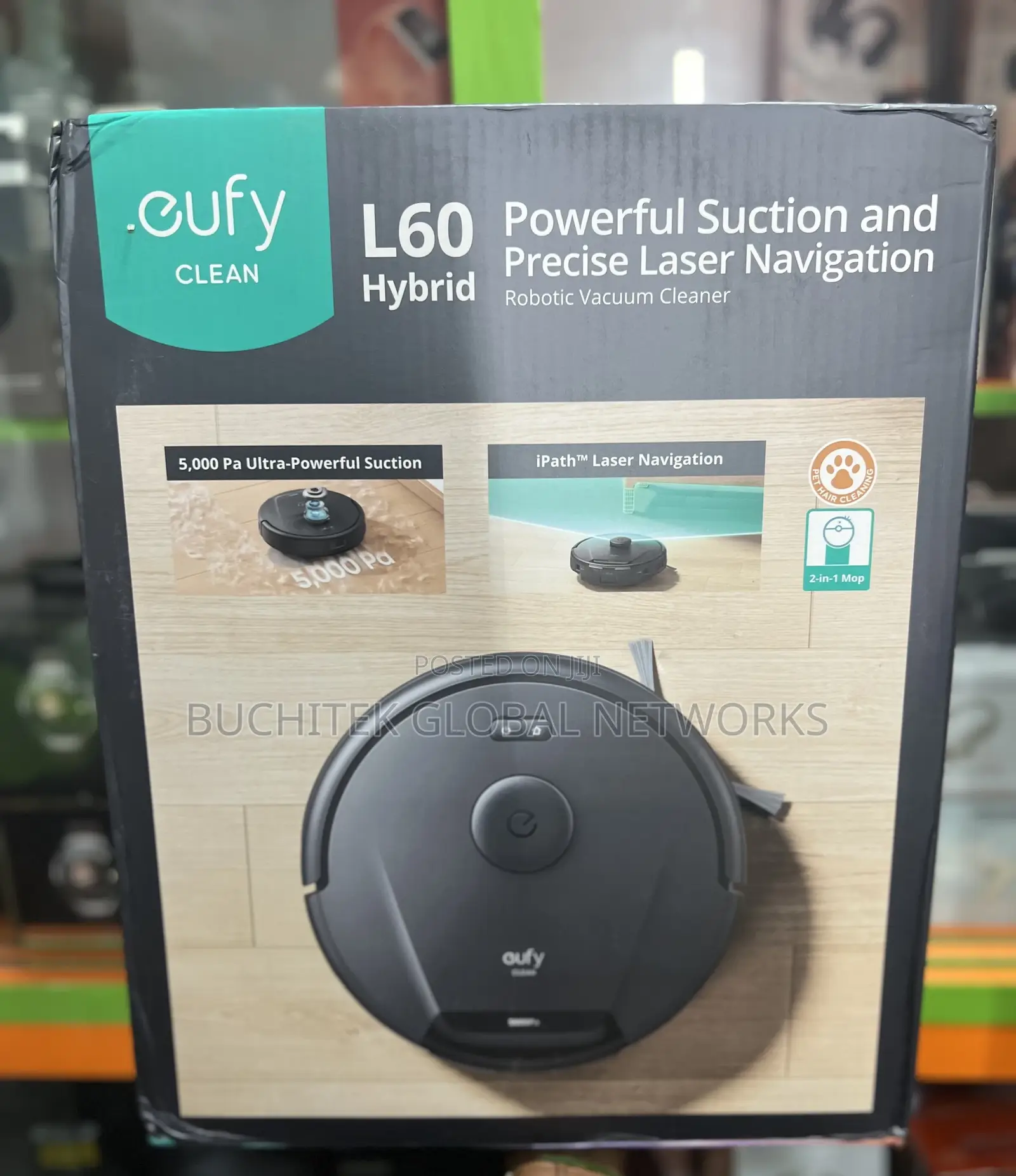 Eufy L60 Hybrid Robotic Vacuum Cleaner.