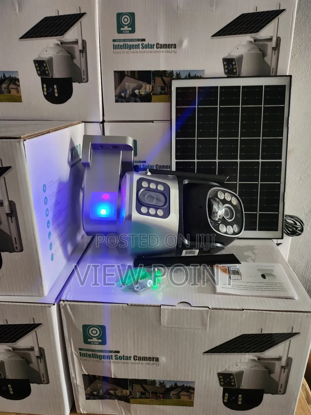 Solar Alarm Camera 4g Sim Wireless Network 360 Ip 8mp 4k