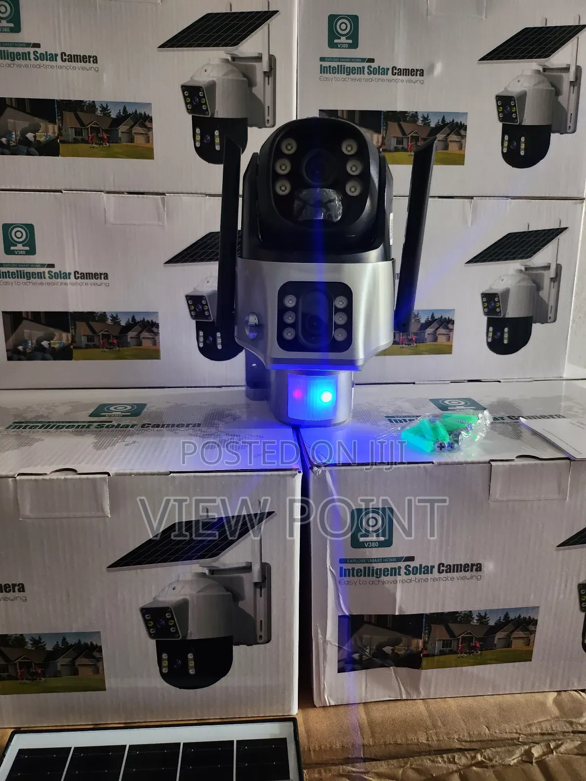 Solar Camera Dual Lens 4g Sim Ptz Alarm Ai V380 Pro 8mp