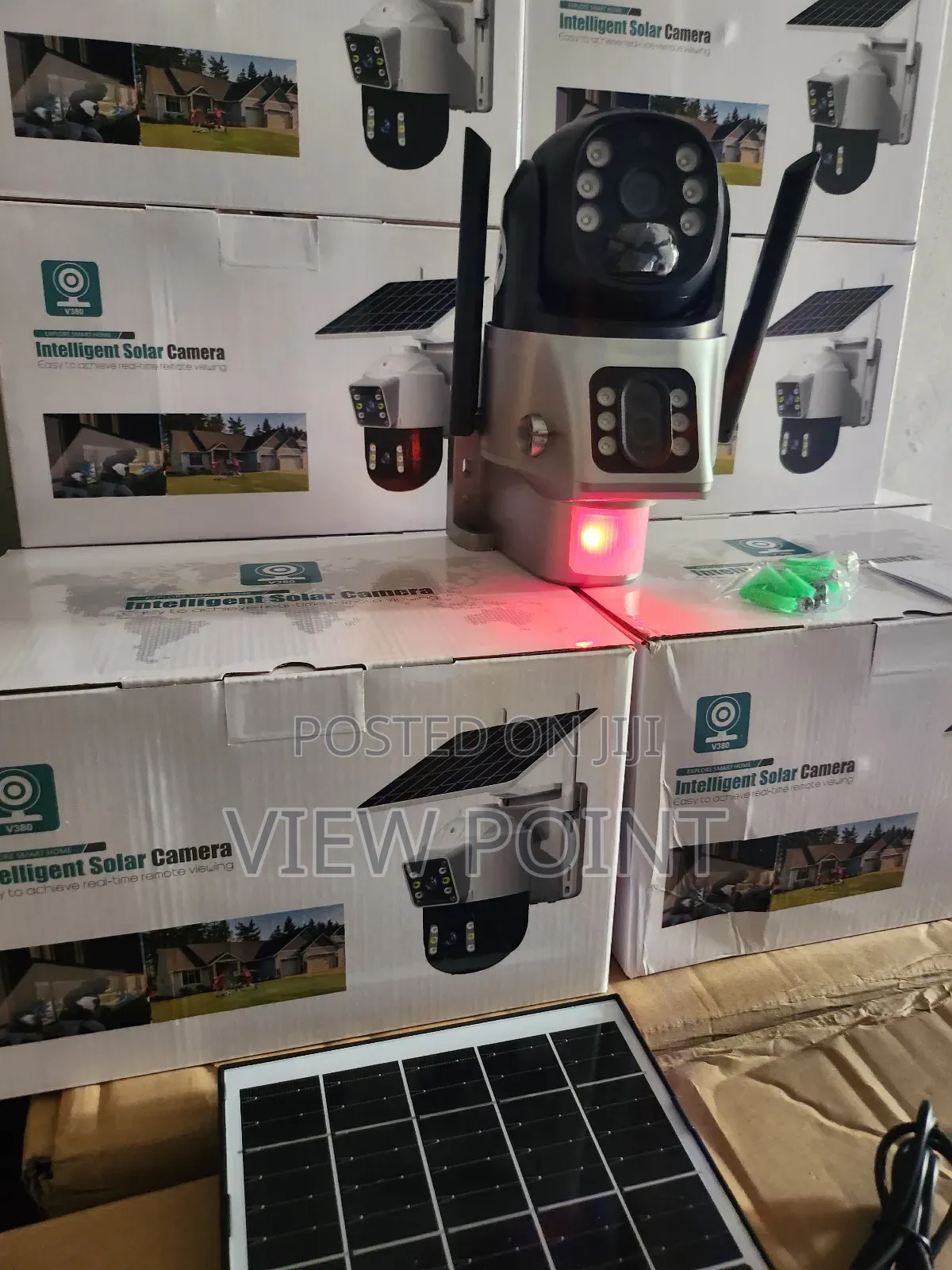 Solar Camera Dual Lens 4g Sim Ptz Alarm Ai V380 Pro 8mp