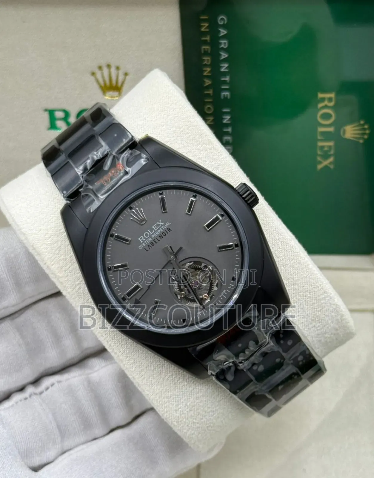 Original Rolex Oyster Perpetual Black Stainless Steel Watch
