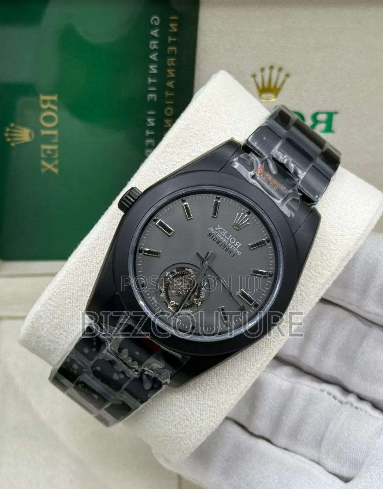 Original Rolex Oyster Perpetual Black Stainless Steel Watch