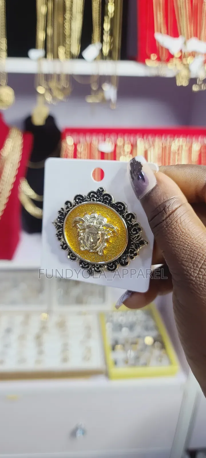 Versace Inspired Brooch