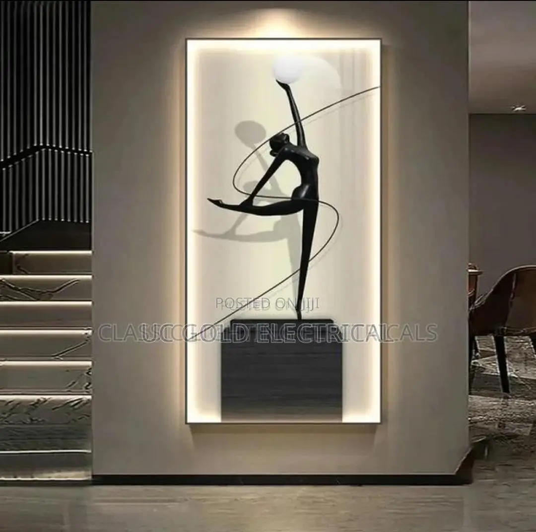 Modern Abstract Figure Portrait Luminous Interior Painting