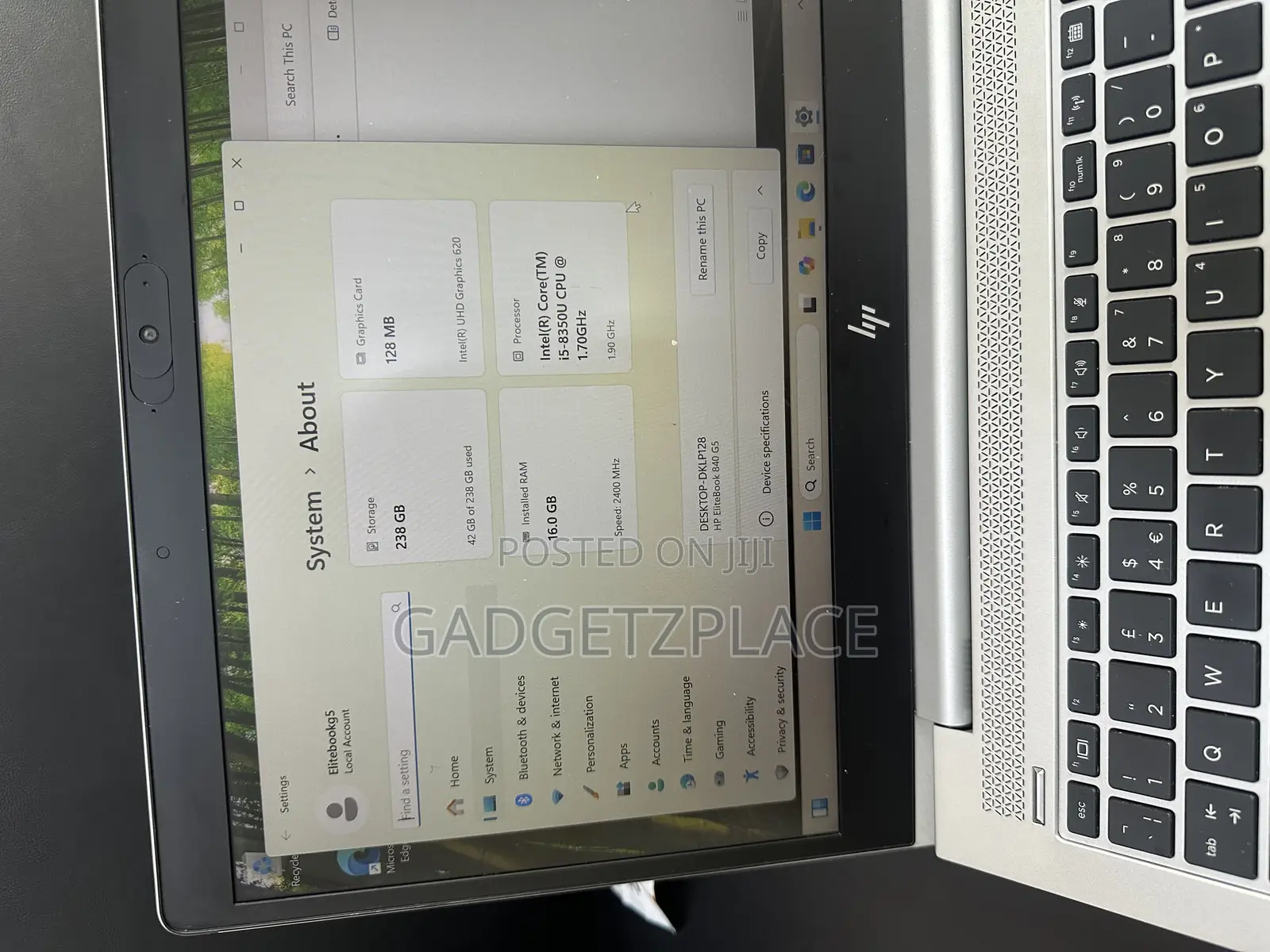 Laptop HP EliteBook 840 G5 16GB Intel Core I5 SSD 256GB