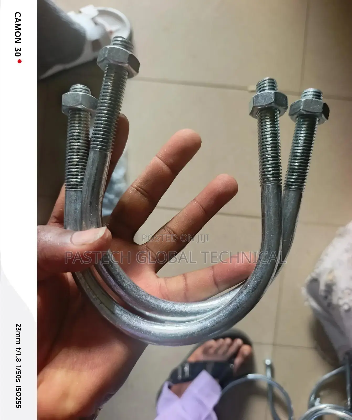 2" X 10mm Thickness U Bolt (Steel Zinc-plated)