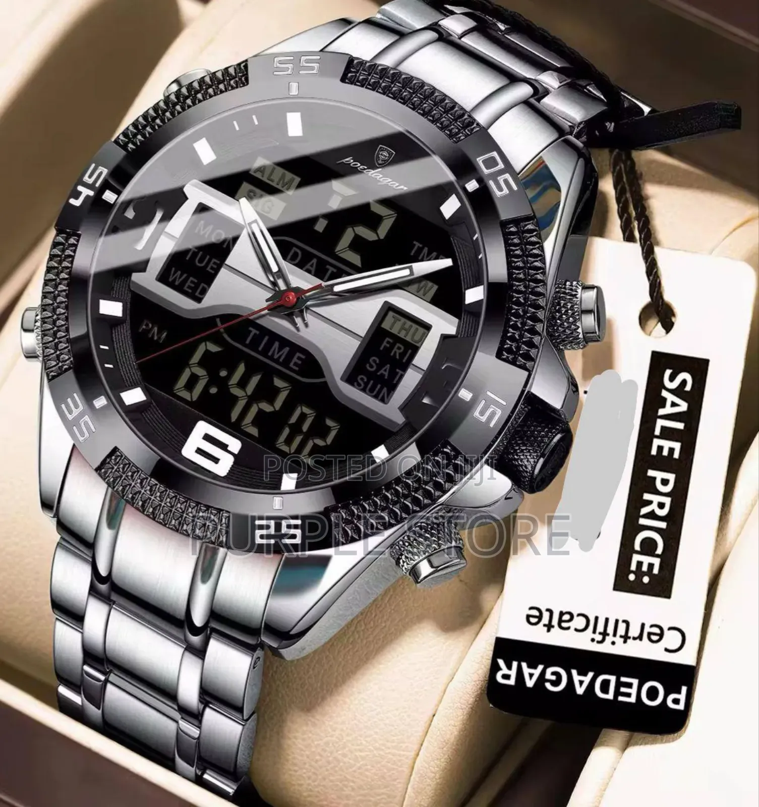 Poedagar Quality Digital and Analog Watch