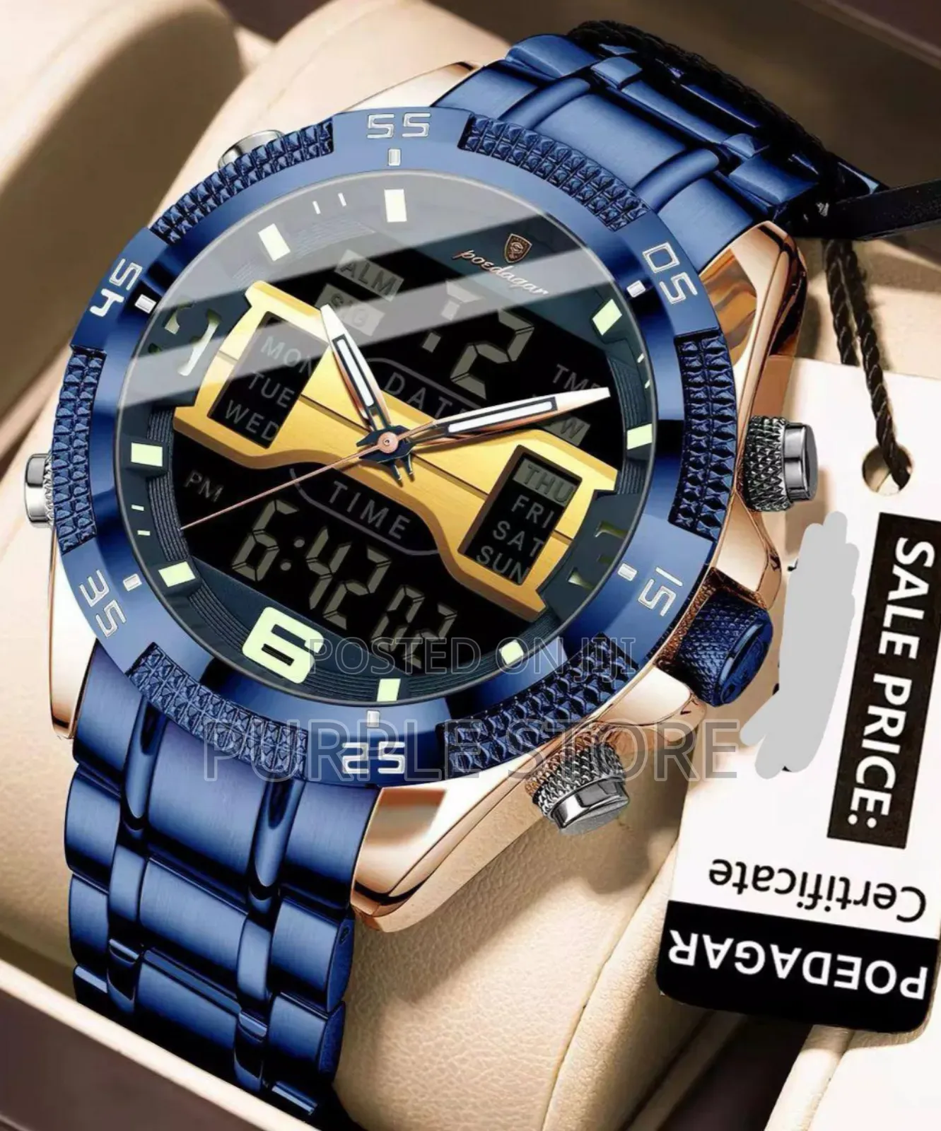 Poedagar Quality Digital and Analog Watch