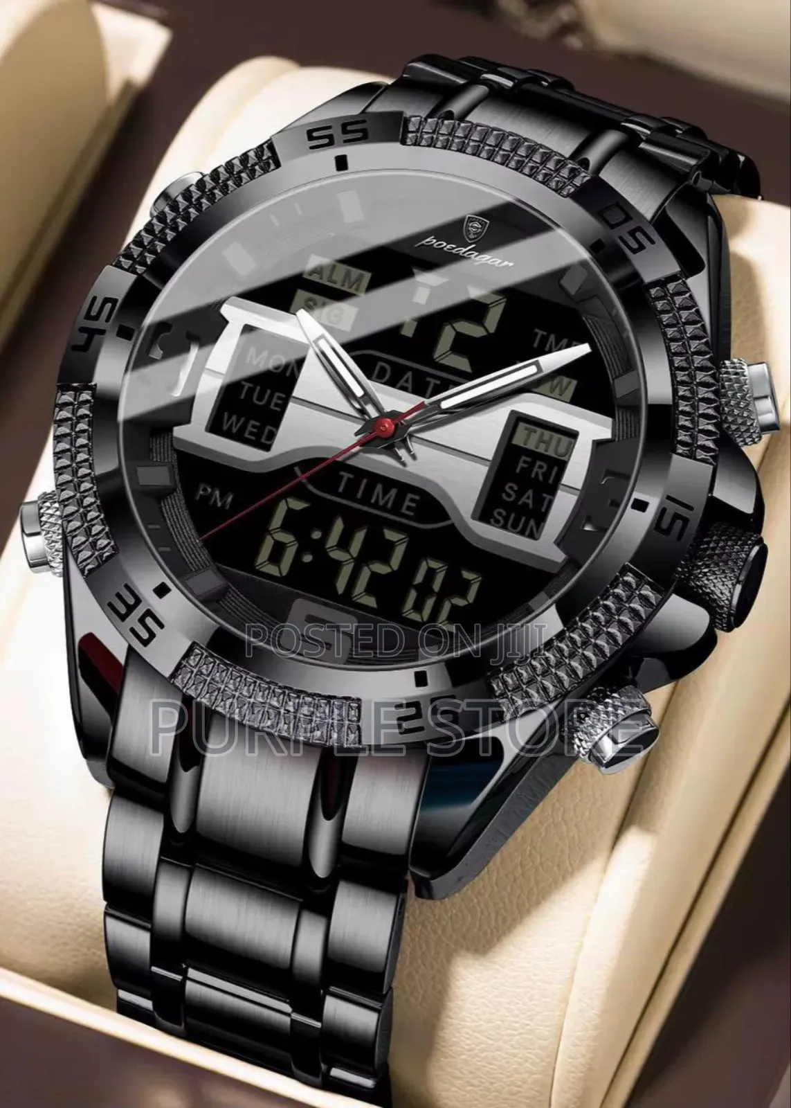 Poedagar Quality Digital and Analog Watch