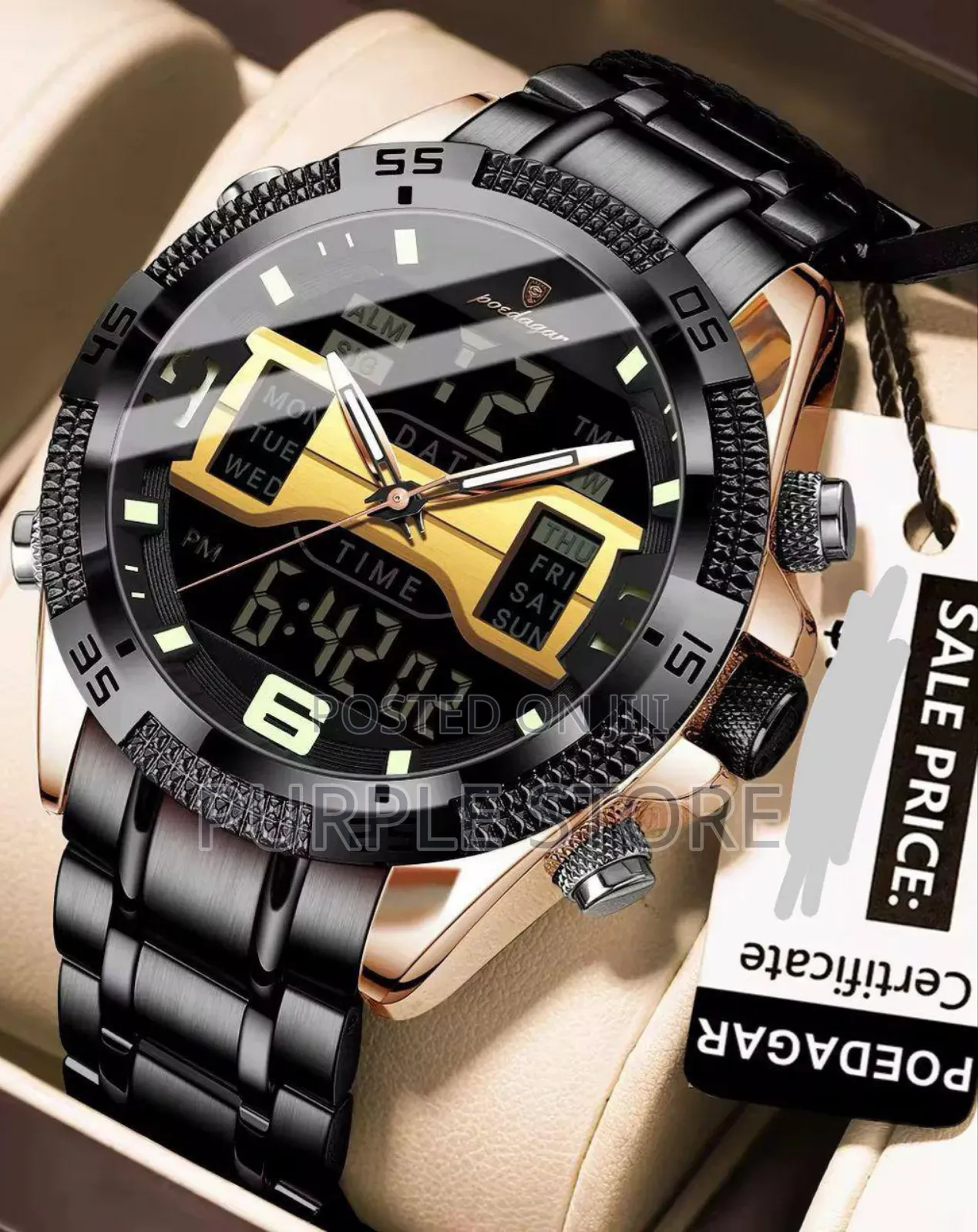 Poedagar Quality Digital and Analog Watch