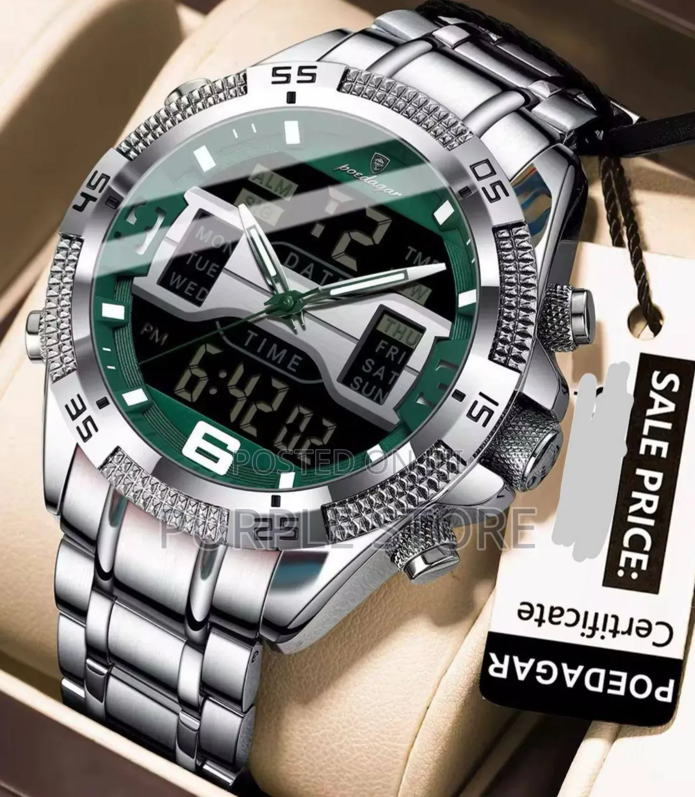 Poedagar Quality Digital and Analog Watch