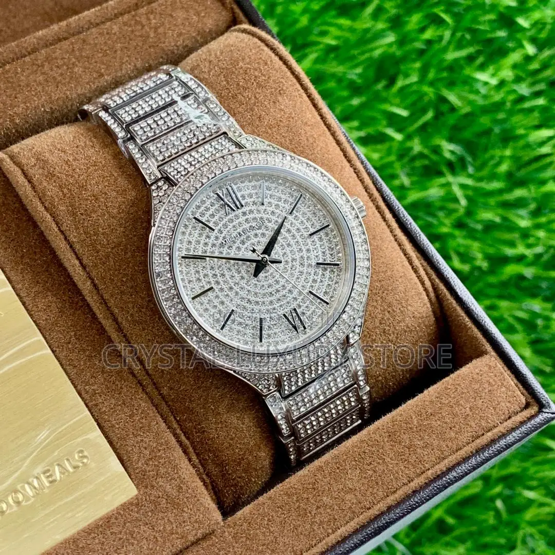Michael Kors Quality Luxury Men Chain Strap Iced Wristwatch