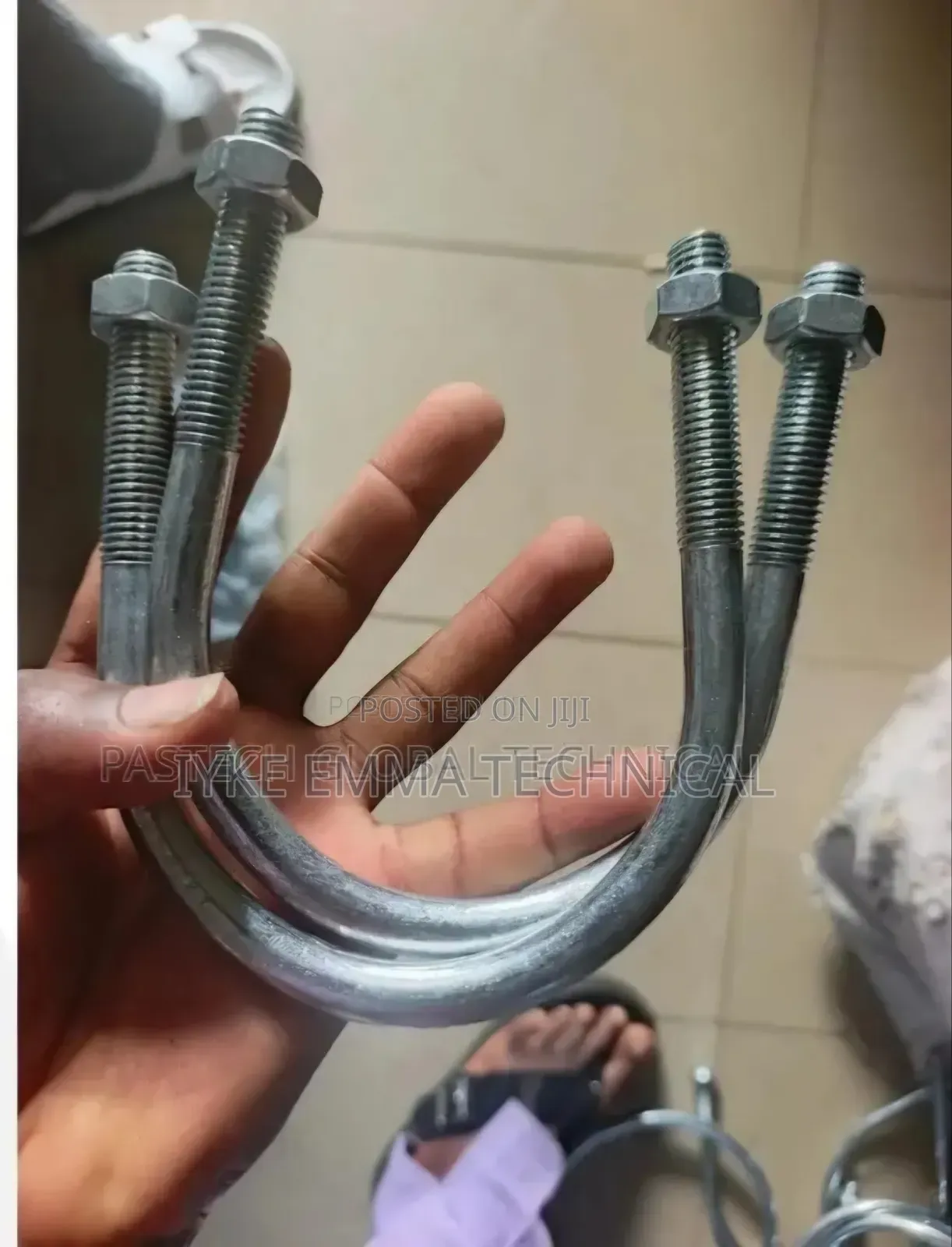2" X 10mm Thickness U Bolt (Steel Zinc-Plated)