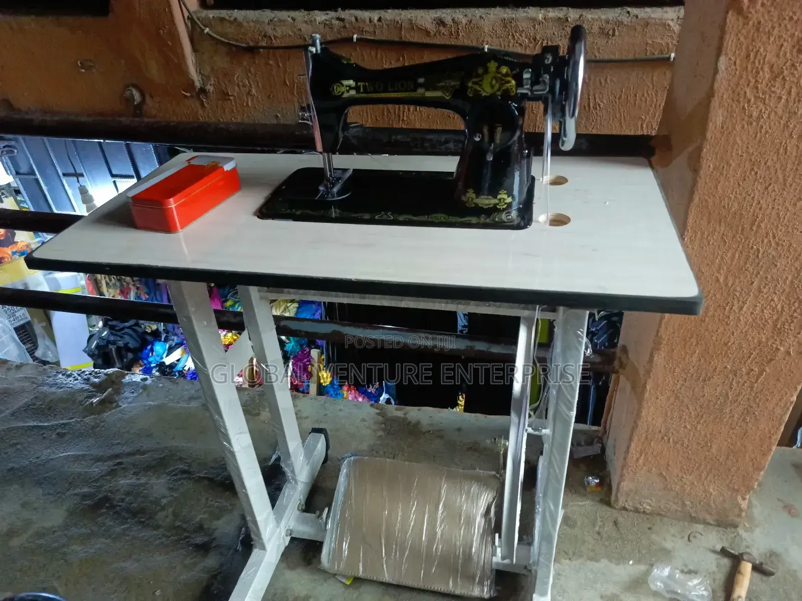 Two Lion Sewing Machine Wt White Stand